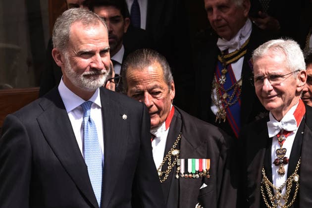 March 18, 2026. Vatican City - King FILIPPO VI of Spain and Queen LETiZIa arrives in the Cortile of St. Damasus courtyard before teethe audience with Pope Leo XIV at ApostolicPalace at theVatican. EvandroInetti_via ZUMA Wire Vatican City State  - ZUMAi15_ 20260320_zaf_i15_021 Copyright: xEvandroxInettix