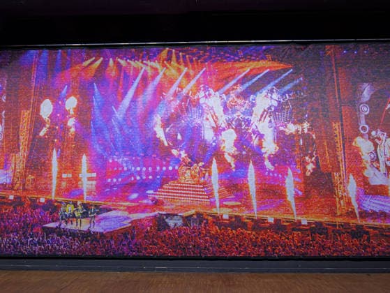 PIXEL OF ROCK photo mosaic A total of 150,000 picture tiles, 20 meters wide and 5 meters high, the worlds largest concert photo mosaic Copyright: xBerndxGüntherx