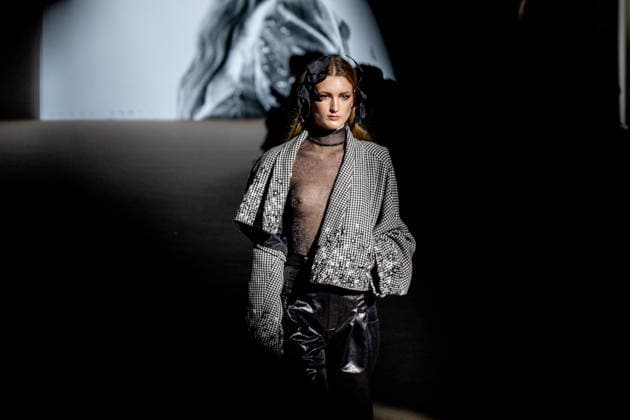 Malne fashion show at Mercedes Benz Fashion Week Madrid A model during a Malne fashion show at Mercedes Benz Fashion Week Madrid, on March 20, 2026, in Madrid Spain The Madrid-based firm, directed by designers Paloma Álvarez and Juanjo Mánez, presents at the 83rd edition of MBFWMadrid its sustainable and slow fashion haute couture proposal, in the year of the 40th anniversary of the catwalk, which brings together at IFEMA its main Spanish fashion creators, presents at the 83rd edition of MBFWMadrid its proposal of sustainable haute couture and slow fashion, in the year of the 40th anniversary of the catwalk, which brings together at IFEMA the main creators of contemporary Spanish fashion today 20 MARCH 2026 FASHION DESIGNER COLLECTION SHOW Copyright: xRicardoxRubiox 7383597