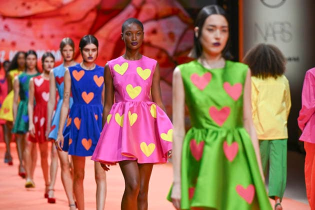 Agatha Ruiz de la Prada - Mercedes-Benz Fashion Week Madrid - 20 Mar 2026 A model walks the runway wearing a design by Agatha Ruiz de la Prada during the Mercedes-Benz Fashion Week de Madrid in IFEMA. Madrid Spain Copyright: xAtilanoxGarciax xSOPAxImagesx photos09613