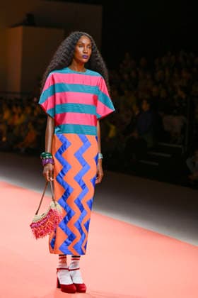 Agatha Ruiz de la Prada - Mercedes-Benz Fashion Week Madrid - 20 Mar 2026 A model walks the runway wearing a design by Agatha Ruiz de la Prada during the Mercedes-Benz Fashion Week de Madrid in IFEMA. Madrid Spain Copyright: xAtilanoxGarciax xSOPAxImagesx photos09585