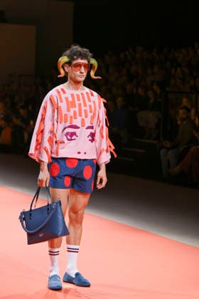 Agatha Ruiz de la Prada - Mercedes-Benz Fashion Week Madrid - 20 Mar 2026 A model walks the runway wearing a design by Agatha Ruiz de la Prada during the Mercedes-Benz Fashion Week de Madrid in IFEMA. Madrid Spain Copyright: xAtilanoxGarciax xSOPAxImagesx photos09546
