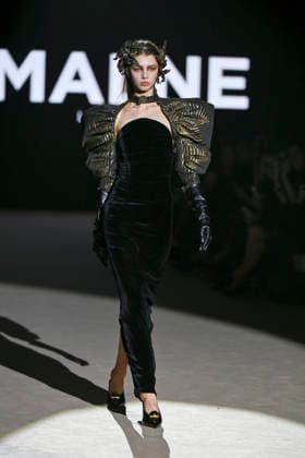 Malne - Mercedes-Benz Fashion Week Madrid - 20 Mar 2026 A model walks the runway wearing a design by Malne during the Mercedes-Benz Fashion Week de Madrid in IFEMA. Madrid Spain Copyright: xAtilanoxGarciax xSOPAxImagesx photos09835