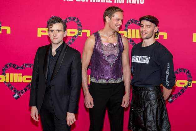 abb Harry Melling, Alexander Skarsgard and Harry Lighton as guests at the movie premiere of Pillion, at Kino International on 20 03 2026 in Berlin Berlin Germany