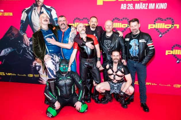 abb Gay Bikers Motorcycle Club London as guest at the movie premiere of Pillion, at Kino International on 20 03 2026 in Berlin Berlin Germany