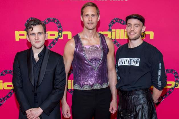 abb Harry Melling, Alexander Skarsgard and Harry Lighton as guests at the movie premiere of Pillion, at Kino International on 20 03 2026 in Berlin Berlin Germany