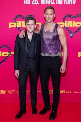 abb Harry Melling, Alexander Skarsgard as guest at the movie premiere of Pillion, at Kino International on 20 03 2026 in Berlin Berlin Germany