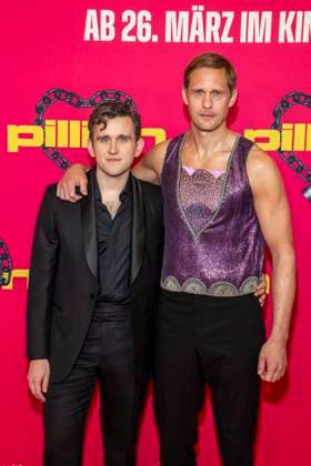 abb Harry Melling, Alexander Skarsgard as guest at the movie premiere of Pillion, at Kino International on 20 03 2026 in Berlin Berlin Germany