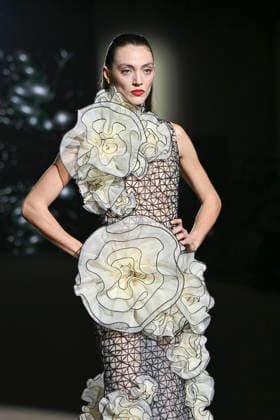 Hannibal Laguna - Mercedes-Benz Fashion Week Madrid in Madrid, Spain - 20 Mar 2026 A model walks the runway wearing a design by Hannibal Laguna during Mercedes-Benz Fashion Week de Madrid in IFEMA. Madrid Spain Copyright: xAtilanoxGarciax xSOPAxImagesx photos09688