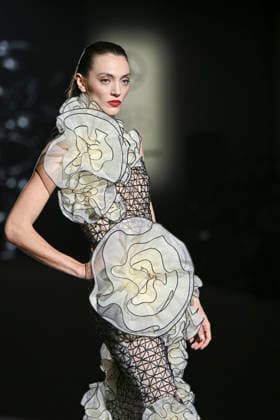 Hannibal Laguna - Mercedes-Benz Fashion Week Madrid in Madrid, Spain - 20 Mar 2026 A model walks the runway wearing a design by Hannibal Laguna during Mercedes-Benz Fashion Week de Madrid in IFEMA. Madrid Spain Copyright: xAtilanoxGarciax xSOPAxImagesx photos09689