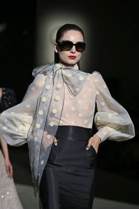 Hannibal Laguna - Mercedes-Benz Fashion Week Madrid in Madrid, Spain - 20 Mar 2026 A model walks the runway wearing a design by Hannibal Laguna during Mercedes-Benz Fashion Week de Madrid in IFEMA. Madrid Spain Copyright: xAtilanoxGarciax xSOPAxImagesx photos09692