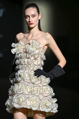 Hannibal Laguna - Mercedes-Benz Fashion Week Madrid in Madrid, Spain - 20 Mar 2026 A model walks the runway wearing a design by Hannibal Laguna during Mercedes-Benz Fashion Week de Madrid in IFEMA. Madrid Spain Copyright: xAtilanoxGarciax xSOPAxImagesx photos09682