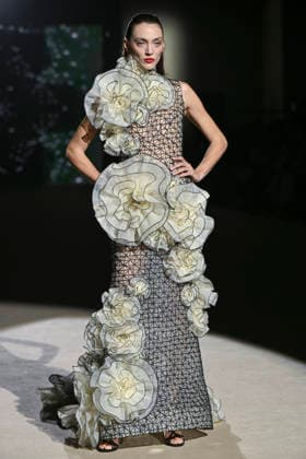 Hannibal Laguna - Mercedes-Benz Fashion Week Madrid in Madrid, Spain - 20 Mar 2026 A model walks the runway wearing a design by Hannibal Laguna during Mercedes-Benz Fashion Week de Madrid in IFEMA. Madrid Spain Copyright: xAtilanoxGarciax xSOPAxImagesx photos09687