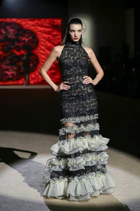 Hannibal Laguna - Mercedes-Benz Fashion Week Madrid in Madrid, Spain - 20 Mar 2026 A model walks the runway wearing a design by Hannibal Laguna during Mercedes-Benz Fashion Week de Madrid in IFEMA. Madrid Spain Copyright: xAtilanoxGarciax xSOPAxImagesx photos09651