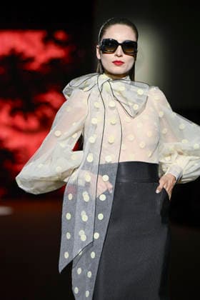 Hannibal Laguna - Mercedes-Benz Fashion Week Madrid in Madrid, Spain - 20 Mar 2026 A model walks the runway wearing a design by Hannibal Laguna during Mercedes-Benz Fashion Week de Madrid in IFEMA. Madrid Spain Copyright: xAtilanoxGarciax xSOPAxImagesx photos09664