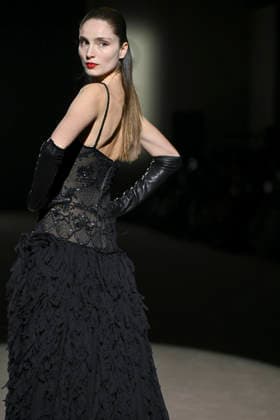 Hannibal Laguna - Mercedes-Benz Fashion Week Madrid in Madrid, Spain - 20 Mar 2026 A model walks the runway wearing a design by Hannibal Laguna during Mercedes-Benz Fashion Week de Madrid in IFEMA. Madrid Spain Copyright: xAtilanoxGarciax xSOPAxImagesx photos09629