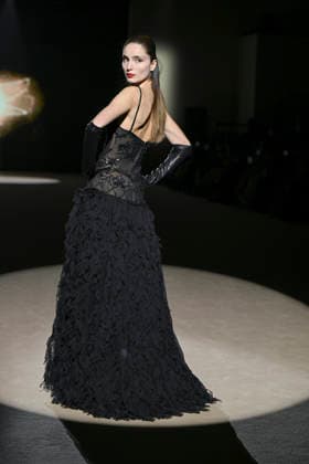 Hannibal Laguna - Mercedes-Benz Fashion Week Madrid in Madrid, Spain - 20 Mar 2026 A model walks the runway wearing a design by Hannibal Laguna during Mercedes-Benz Fashion Week de Madrid in IFEMA. Madrid Spain Copyright: xAtilanoxGarciax xSOPAxImagesx photos09630