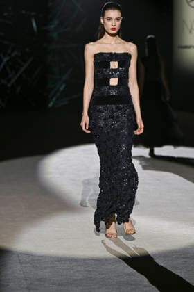 Hannibal Laguna - Mercedes-Benz Fashion Week Madrid in Madrid, Spain - 20 Mar 2026 A model walks the runway wearing a design by Hannibal Laguna during Mercedes-Benz Fashion Week de Madrid in IFEMA. Madrid Spain Copyright: xAtilanoxGarciax xSOPAxImagesx photos09642