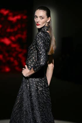 Hannibal Laguna - Mercedes-Benz Fashion Week Madrid in Madrid, Spain - 20 Mar 2026 A model walks the runway wearing a design by Hannibal Laguna during Mercedes-Benz Fashion Week de Madrid in IFEMA. Madrid Spain Copyright: xAtilanoxGarciax xSOPAxImagesx photos09647