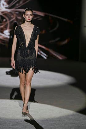 Hannibal Laguna - Mercedes-Benz Fashion Week Madrid in Madrid, Spain - 20 Mar 2026 A model walks the runway wearing a design by Hannibal Laguna during Mercedes-Benz Fashion Week de Madrid in IFEMA. Madrid Spain Copyright: xAtilanoxGarciax xSOPAxImagesx photos09619