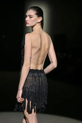 Hannibal Laguna - Mercedes-Benz Fashion Week Madrid in Madrid, Spain - 20 Mar 2026 A model walks the runway wearing a design by Hannibal Laguna during Mercedes-Benz Fashion Week de Madrid in IFEMA. Madrid Spain Copyright: xAtilanoxGarciax xSOPAxImagesx photos09620
