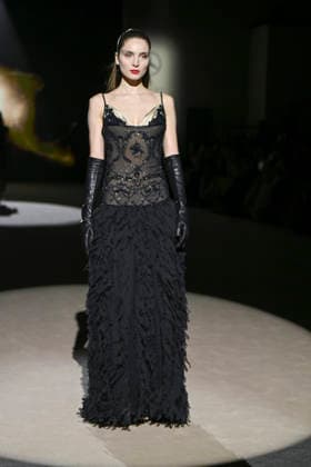 Hannibal Laguna - Mercedes-Benz Fashion Week Madrid in Madrid, Spain - 20 Mar 2026 A model walks the runway wearing a design by Hannibal Laguna during Mercedes-Benz Fashion Week de Madrid in IFEMA. Madrid Spain Copyright: xAtilanoxGarciax xSOPAxImagesx photos09627