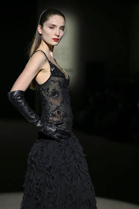 Hannibal Laguna - Mercedes-Benz Fashion Week Madrid in Madrid, Spain - 20 Mar 2026 A model walks the runway wearing a design by Hannibal Laguna during Mercedes-Benz Fashion Week de Madrid in IFEMA. Madrid Spain Copyright: xAtilanoxGarciax xSOPAxImagesx photos09628