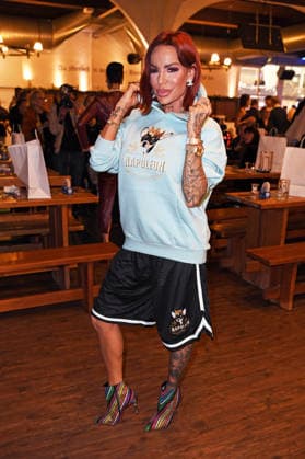 Gina Lisa Lohfink at the ERIC SINDERMANN IKONE FASHION SHOW at the Hofbräu Wirtshaus in Berlin on 20 03 2026