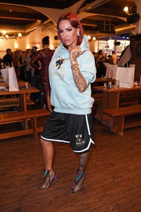 Gina Lisa Lohfink at the ERIC SINDERMANN IKONE FASHION SHOW at the Hofbräu Wirtshaus in Berlin on 20 03 2026