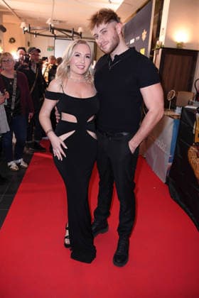 Marlisa Rudizo aka Mrs Marlisa with boyfriend William Raab at the ERIC SINDERMANN IKONE FASHION SHOW at Hofbräu Wirtshaus in Berlin on 20 03 2026
