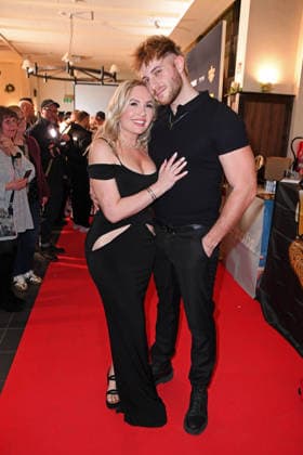 Marlisa Rudizo aka Mrs Marlisa with boyfriend William Raab at the ERIC SINDERMANN IKONE FASHION SHOW at Hofbräu Wirtshaus in Berlin on 20 03 2026
