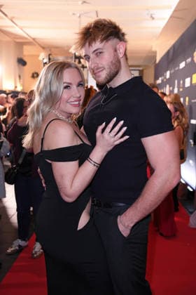 Marlisa Rudizo aka Mrs Marlisa with boyfriend William Raab at the ERIC SINDERMANN IKONE FASHION SHOW at Hofbräu Wirtshaus in Berlin on 20 03 2026