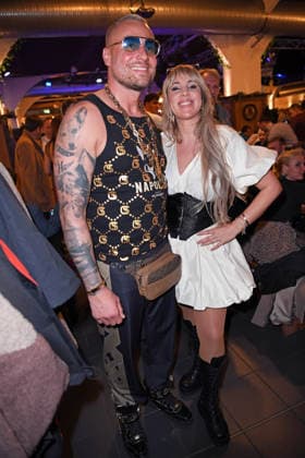 Eric Sindermann, Annemarie Eilfeld at the ERIC SINDERMANN IKONE FASHION SHOW at the Hofbräu Wirtshaus in Berlin on 20 03 2026