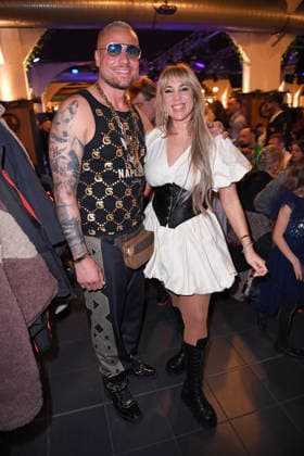 Eric Sindermann, Annemarie Eilfeld at the ERIC SINDERMANN IKONE FASHION SHOW at the Hofbräu Wirtshaus in Berlin on 20 03 2026