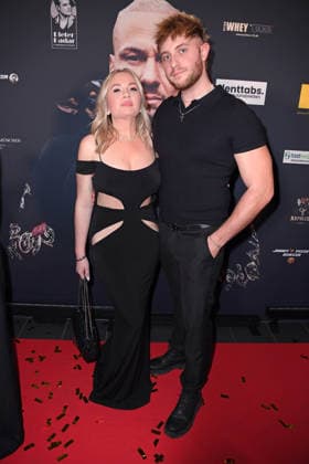 Marlisa Rudizo aka Mrs Marlisa with boyfriend William Raab at the ERIC SINDERMANN IKONE FASHION SHOW at Hofbräu Wirtshaus in Berlin on 20 03 2026