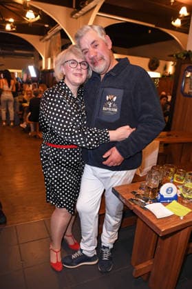 Uwe Abel with his wife Iris Abel at the ERIC SINDERMANN IKONE FASHION SHOW at the Hofbräu Wirtshaus in Berlin on 20 03 2026