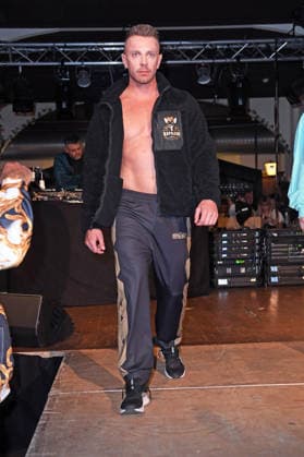 Lukas Reiter friend of Ginger Costello Wollersheim at the ERIC SINDERMANN IKONE FASHION SHOW at Hofbräu Wirtshaus in Berlin on 20 03 2026