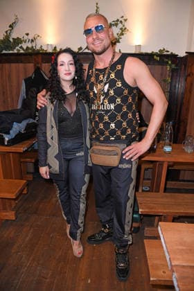 Denise Kosek sister of Mesut Özil , Eric Sindermann at the ERIC SINDERMANN IKONE FASHION SHOW at the Hofbräu Wirtshaus in Berlin on 20 03 2026
