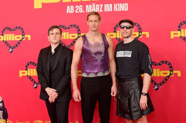 Harry Melling, Alexander Skarsgard and Harry Lighton at the premiere of the movie Pillion at Kino International Berlin, 20 03 2026 Foto:xM.xBehrensx xFuturexImagex pillion_6312