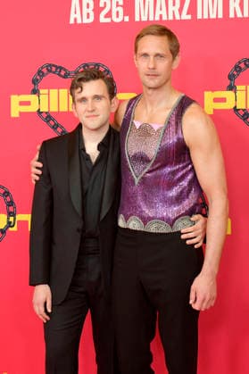 Harry Melling and Alexander Skarsgard at the premiere of the movie Pillion at Kino International Berlin, 20 03 2026 Foto:xM.xBehrensx xFuturexImagex pillion_6321