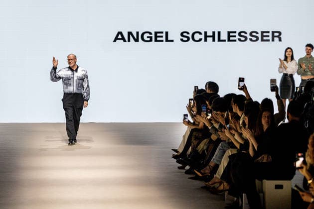 Angel Schlessers fashion show at Mercedes Benz Fashion Week The designer Angel Schlesser during his fashion show on the occasion of the Mercedes Benz Fashion Week, on March 21, 2026, in Madrid Spain Angel Schlessers fashion show is part of the Mercedes Benz Fashion Week Madrid, the main Spanish fashion show organized by IFEMA, which brings together established firms and new talents The brand, a historic hallmark of Spanish fashion, stands out for its minimalism and refined tailoring 21 MARCH 2026 FASHION Madrid Madrid Spain  Copyright: xRicardoxRubiox 7384513