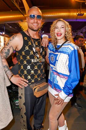 Eric Sindermann and Michelle Monballijn at the Dr Sindsen Fashion Show Icon at Hofbräu Wirtshaus Berlin Berlin, 20 03 2026 Foto:xN.xKubelkax xFuturexImagex sindsen_6311