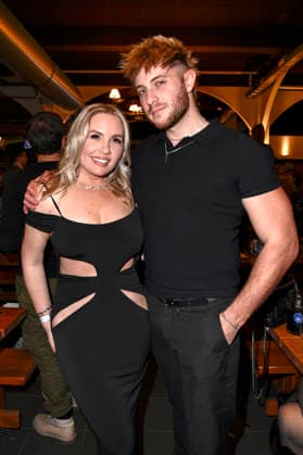 Marlisa Rudizo with boyfriend William Raab at the Dr Sindsen Fashion Show Icon at Hofbräu Wirtshaus Berlin Berlin, 20 03 2026 Foto:xN.xKubelkax xFuturexImagex sindsen_6325