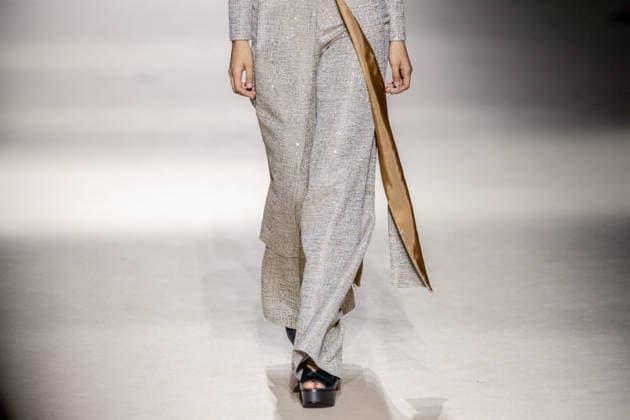 Fely Campos fashion show at the Mercedes Benz Fashion Week A model during Fely Campos fashion show on the occasion of the Mercedes Benz Fashion Week, March 21, 2026, in Madrid Spain Fely Campo is a firm that stands out for the precision of its patterns and its refined style Its fashion show is part of the Mercedes Benz Fashion Week Madrid, the main Spanish fashion show organized by IFEMA, which brings together established firms and new talents 21 MARCH 2026 FASHION Madrid Madrid Spain  Copyright: xRicardoxRubiox 7385081