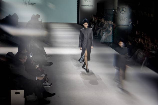 Fely Campos fashion show at the Mercedes Benz Fashion Week A model during Fely Campos fashion show on the occasion of the Mercedes Benz Fashion Week, March 21, 2026, in Madrid Spain Fely Campo is a firm that stands out for the precision of its patterns and its refined style Its fashion show is part of the Mercedes Benz Fashion Week Madrid, the main Spanish fashion show organized by IFEMA, which brings together established firms and new talents 21 MARCH 2026 FASHION Madrid Madrid Spain  Copyright: xRicardoxRubiox 7385093