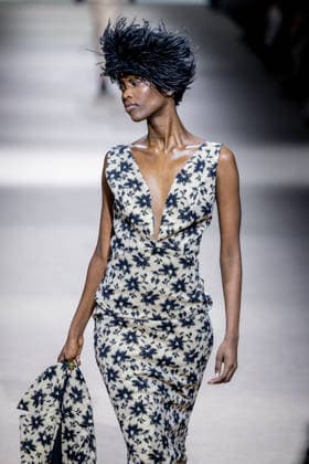 Fely Campos fashion show at the Mercedes Benz Fashion Week A model during Fely Campos fashion show on the occasion of the Mercedes Benz Fashion Week, March 21, 2026, in Madrid Spain Fely Campo is a firm that stands out for the precision of its patterns and its refined style Its fashion show is part of the Mercedes Benz Fashion Week Madrid, the main Spanish fashion show organized by IFEMA, which brings together established firms and new talents 21 MARCH 2026 FASHION Madrid Madrid Spain  Copyright: xRicardoxRubiox 7385094