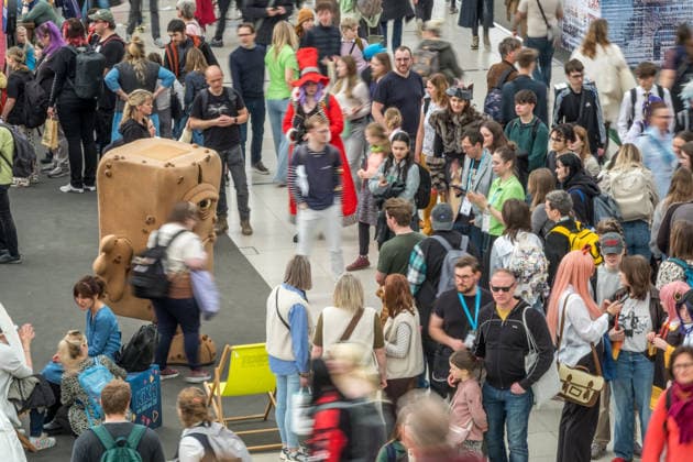 Third day of the Leipzig Book Fair 2026 Crowds, long queues and long waiting times set the scene Bernd das Brot Leipzig Book Fair 2026 Day 3