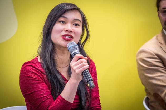 Third day of the Leipzig Book Fair 2026 Crowds, long queues and long waiting times dominate the scene Presenter and author Nhi Le Leipzig Book Fair 2026 Day 3