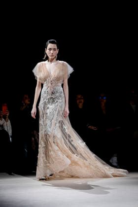 Yolancris fashion show at the Mercedes Benz Fashion Week A model during a Yolancris fashion show on the occasion of the Mercedes Benz Fashion Week, March 21, 2026, in Madrid Spain Yolancris is a firm specializing in bridal and handcrafted haute couture Its fashion show is part of the Mercedes Benz Fashion Week Madrid, the main Spanish fashion show organized by IFEMA, which brings together established firms and new talent MARCH 21, 2026 FASHION MODEL MODEL SHOWS MODEL SHOW MBFW A Pé Madrid Madrid Madrid Spain  Copyright: xA.xPÃ rezxMecax 7385620