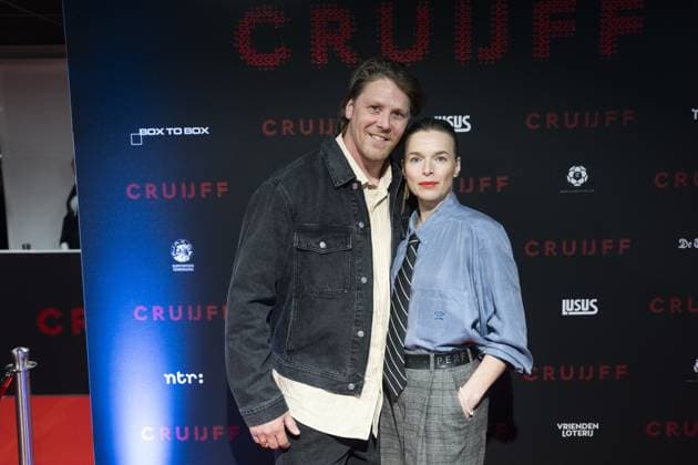 AMSTERDAM - Gijs Naber and Thekla Reuten prior to the world premiere of the four-part documentary Cruijff in the Johan Cruijff ArenA. JEROEN JUMELET ANP netherlands out - belgium out  Copyright: xx x554015560x originalFilename: 554015560.jpg